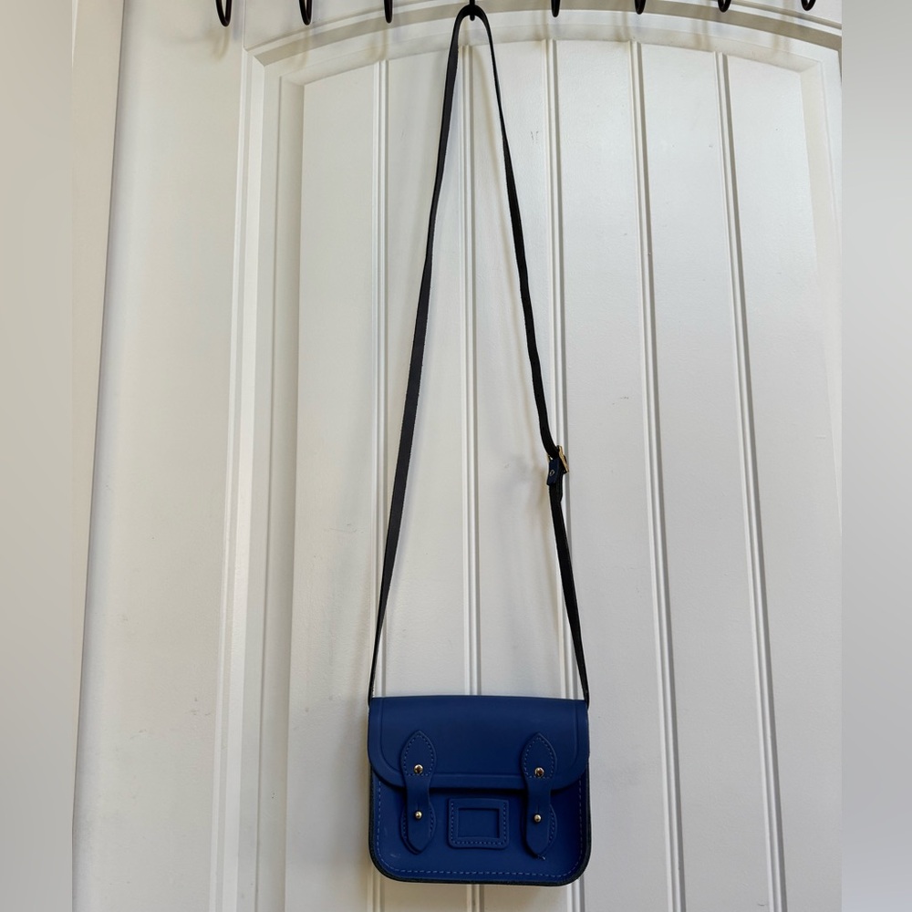 The Cambridge Satchel Company Blue Leather Mini Satchel. 6.5” by 5” by 2” - Picture 2 of 7